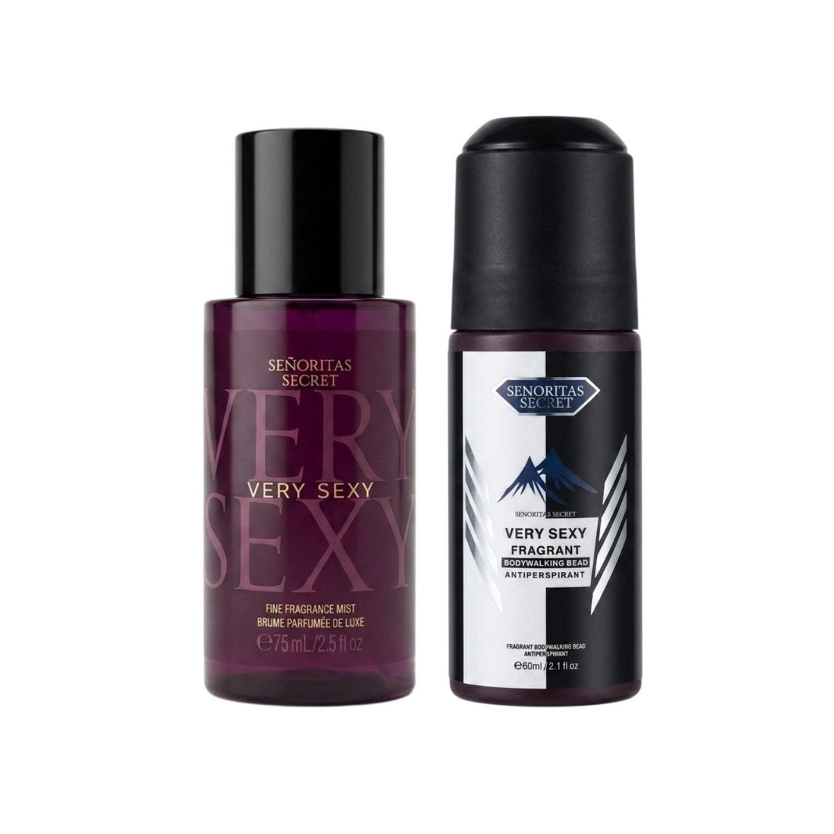 SET SENORITAS SECRET VERY SEXY SPLASH 75ML Y ANTISPERSPIRANTE 60ML (M) (AROMA SIMILAR A VICTORIAS SECRET VERY SEXY)