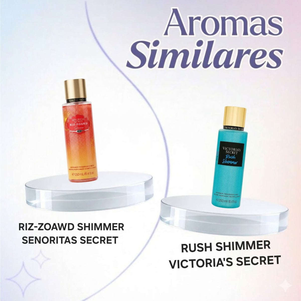 SPLASH SENORITAS SECRET RIZ-ZOAWD SHIMMER 250ML (M) (AROMA SIMILAR VICTORIAS SECRET RUSH)