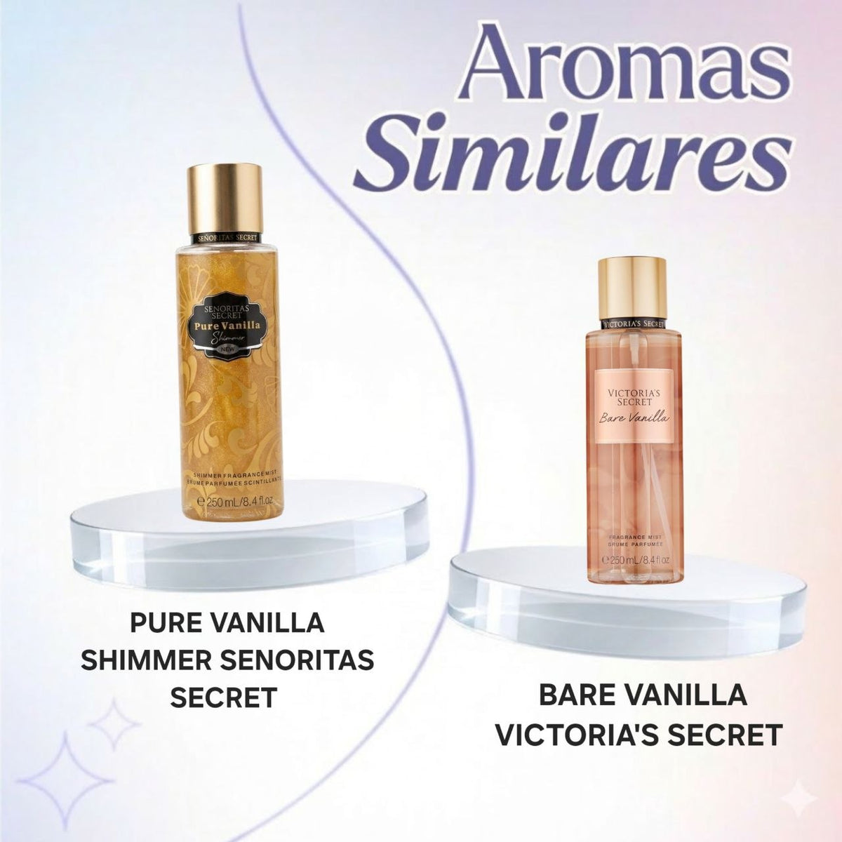 SPLASH SENORITAS SECRET PURE VANILLA SHIMMER 250ML (M) (AROMA SIMILAR VICTORIAS SECRET BARE VANILLA)