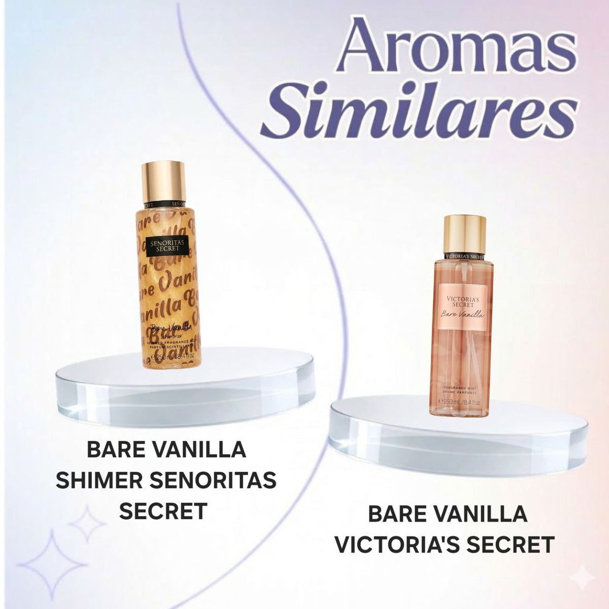 SPLASH SENORITAS SECRET BARE VANILLA SHIMMER 250ML (M) (AROMA SIMILAR VICTORIAS SECRET BARE VANILLA)