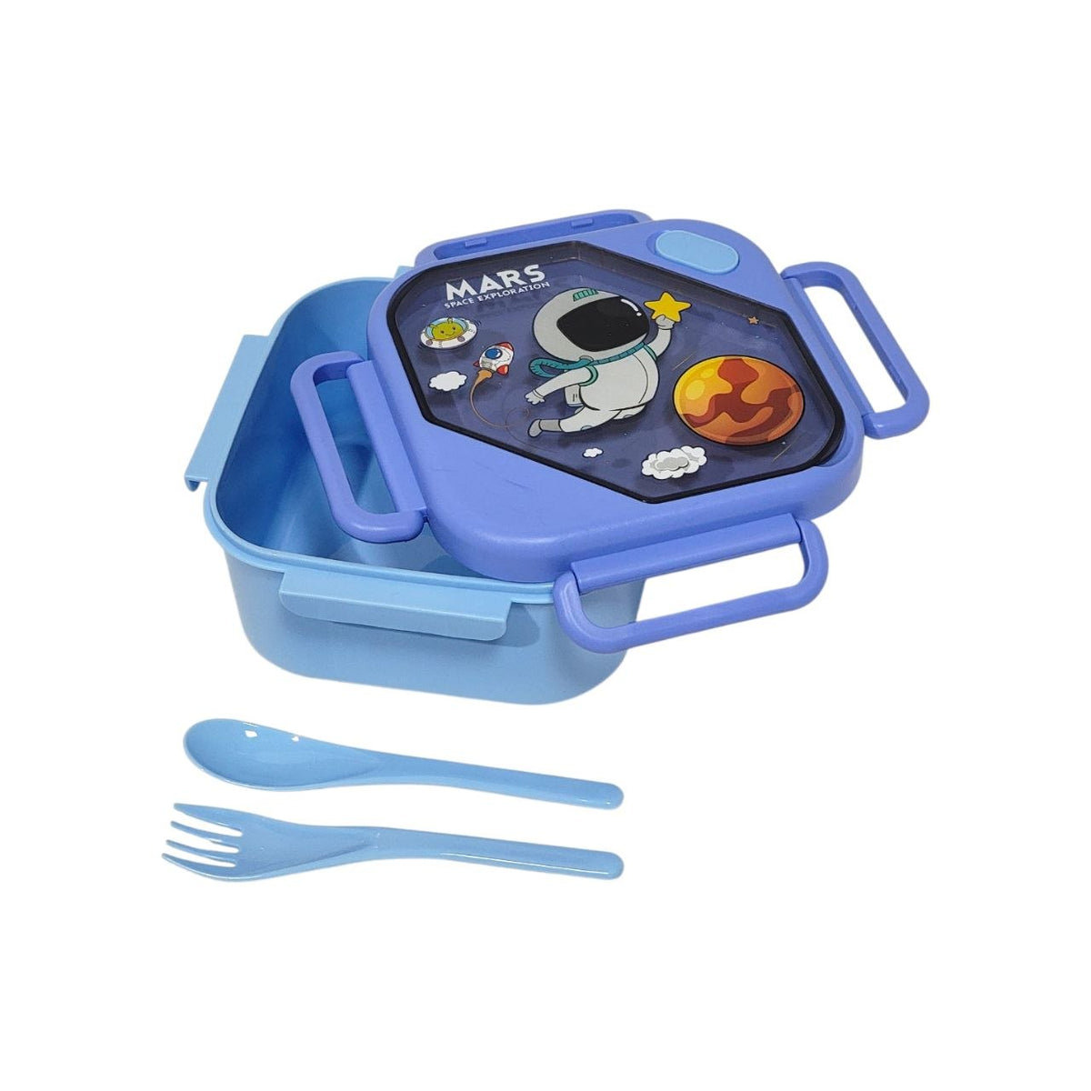 RECIPIENTE PANA PARA ALIMENTOS HERMETICA INFANTIL CON DISEÑO DE ASTRONAUTA 17X17X9CM