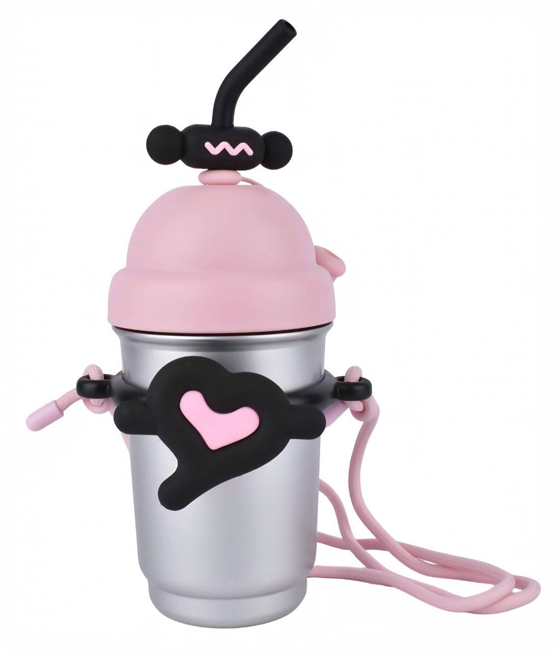BOTE TERMICO CON DISEÑO ESTETICO CON CORREA 700ML