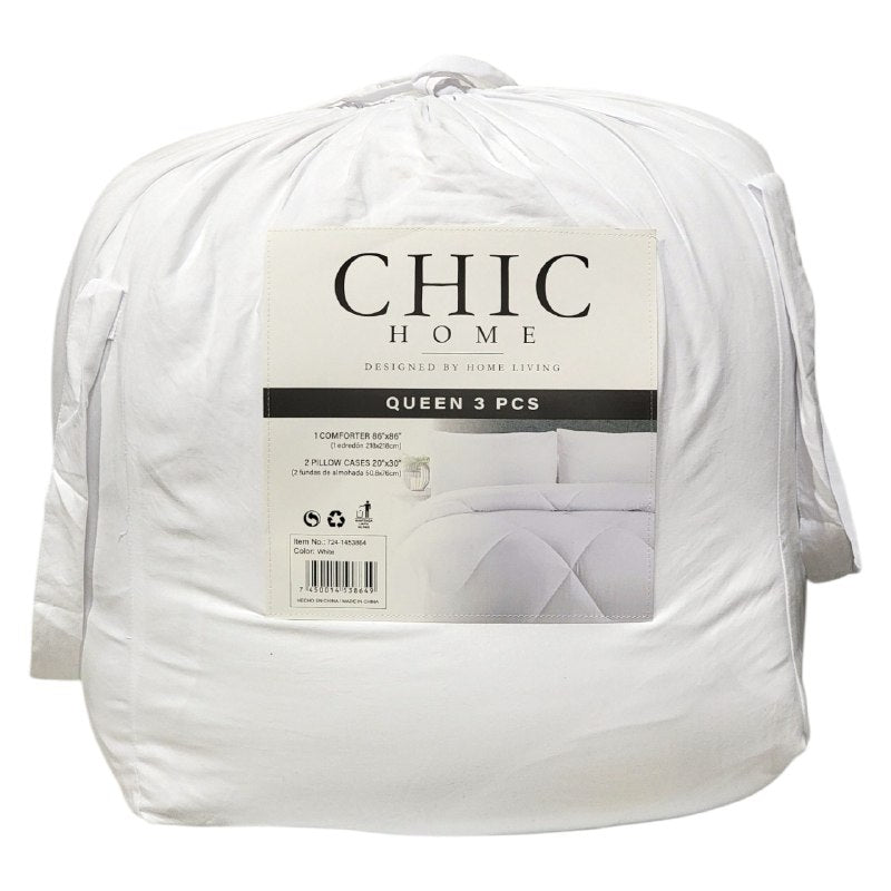 JUEGO DE SABANA EDREDÓN QUEEN CHIC HOME 3PCS