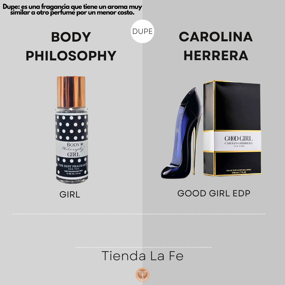 SPLASH BODY PHILOSOPHY GIRL 60ML (M)(DUPE DE CAROLINA HERRERA GOOD GIRL EDP 80ML)