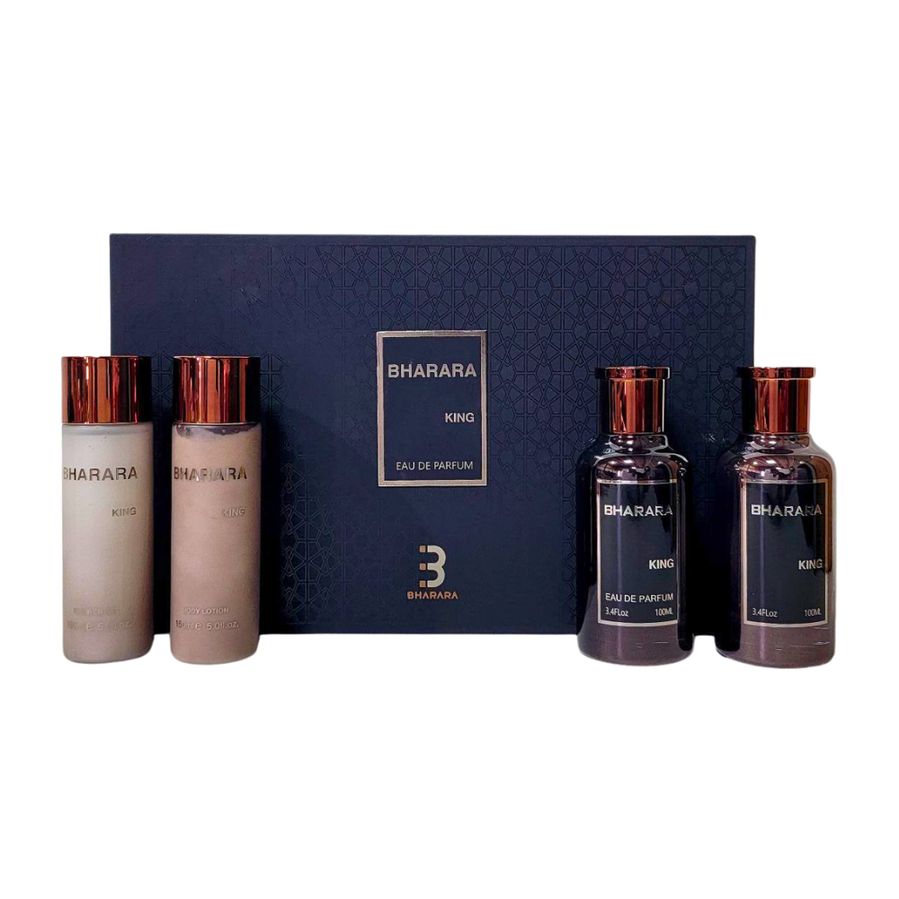 SET BHARARA KING EDP 100ML, SHOWER GEL 150ML, BODY LOTION 150ML, AFTER SHAVE 100ML (H)