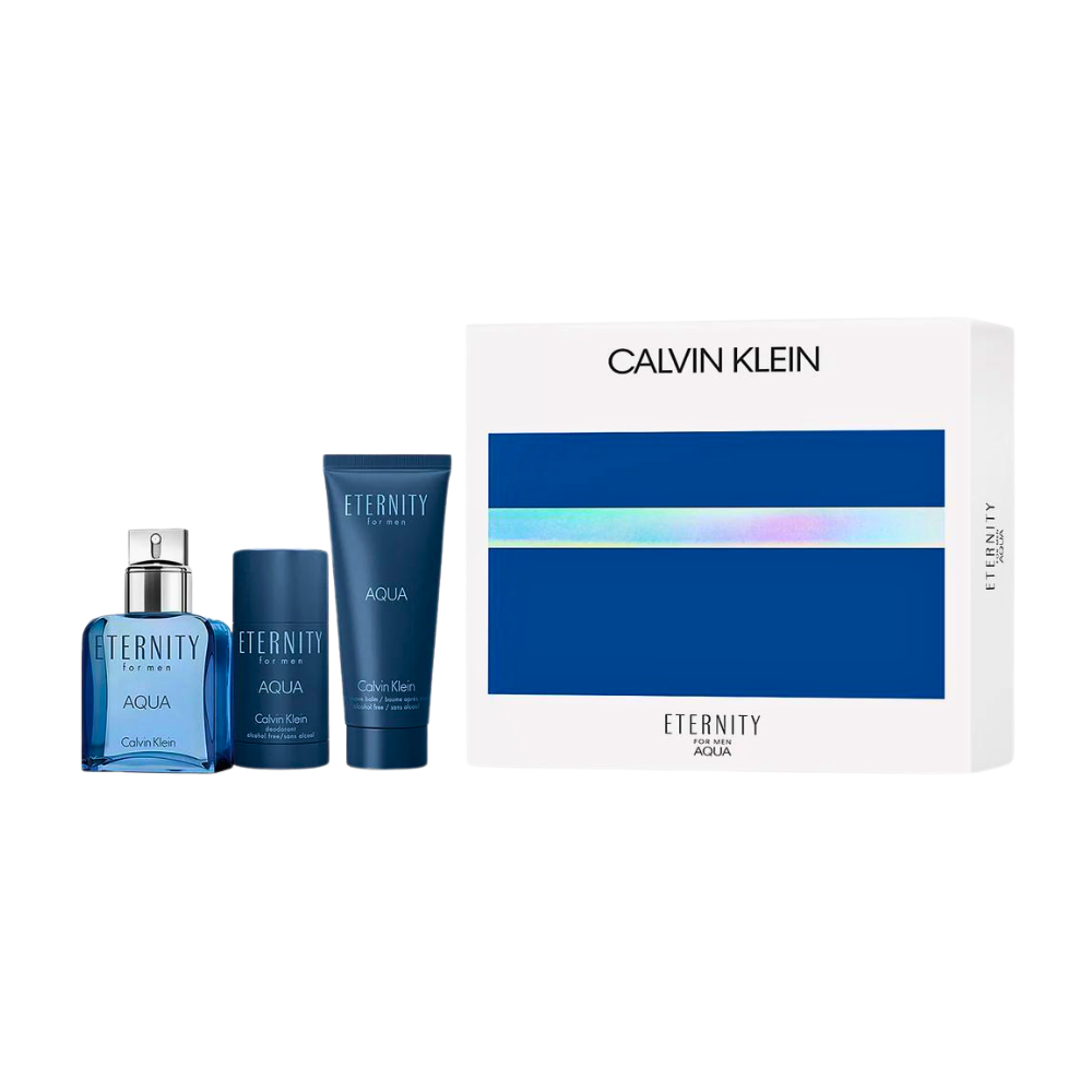 SET CALVIN KLEIN AQUA EDT 100ML, AFTER SHAVE 100ML, DEODORANT 75ML (H)
