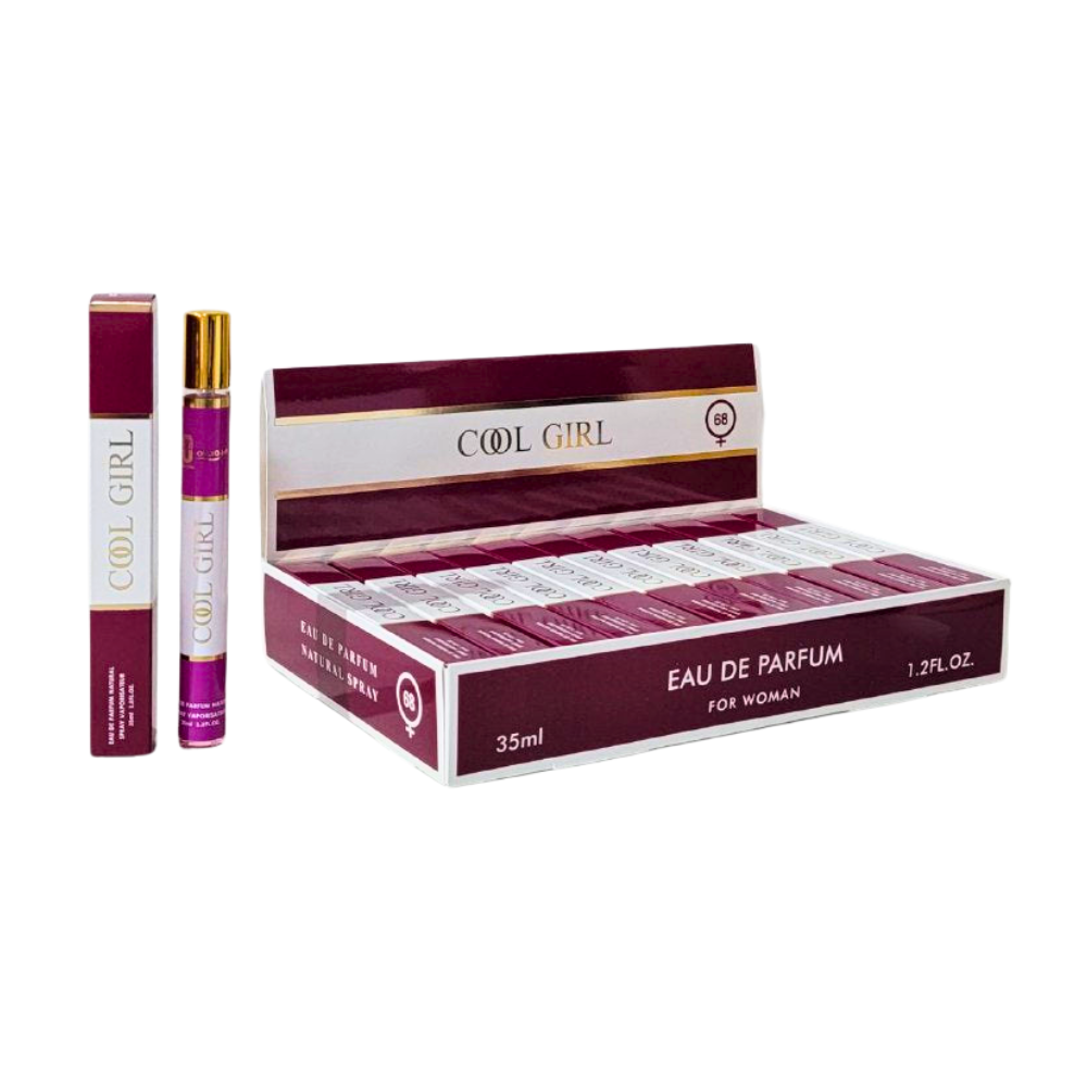 PERFUME EN TUBO PARA DAMA COOL GIRL 68 EDP 35ML (M) (AROMA SIMILAR A CAROLINA HERRERA GOOD GIRL VELVET)