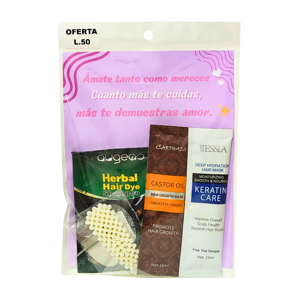 SET DE CUIDADO PARA EL CABELLO 5PCS OFERTA SAN VALENTIN