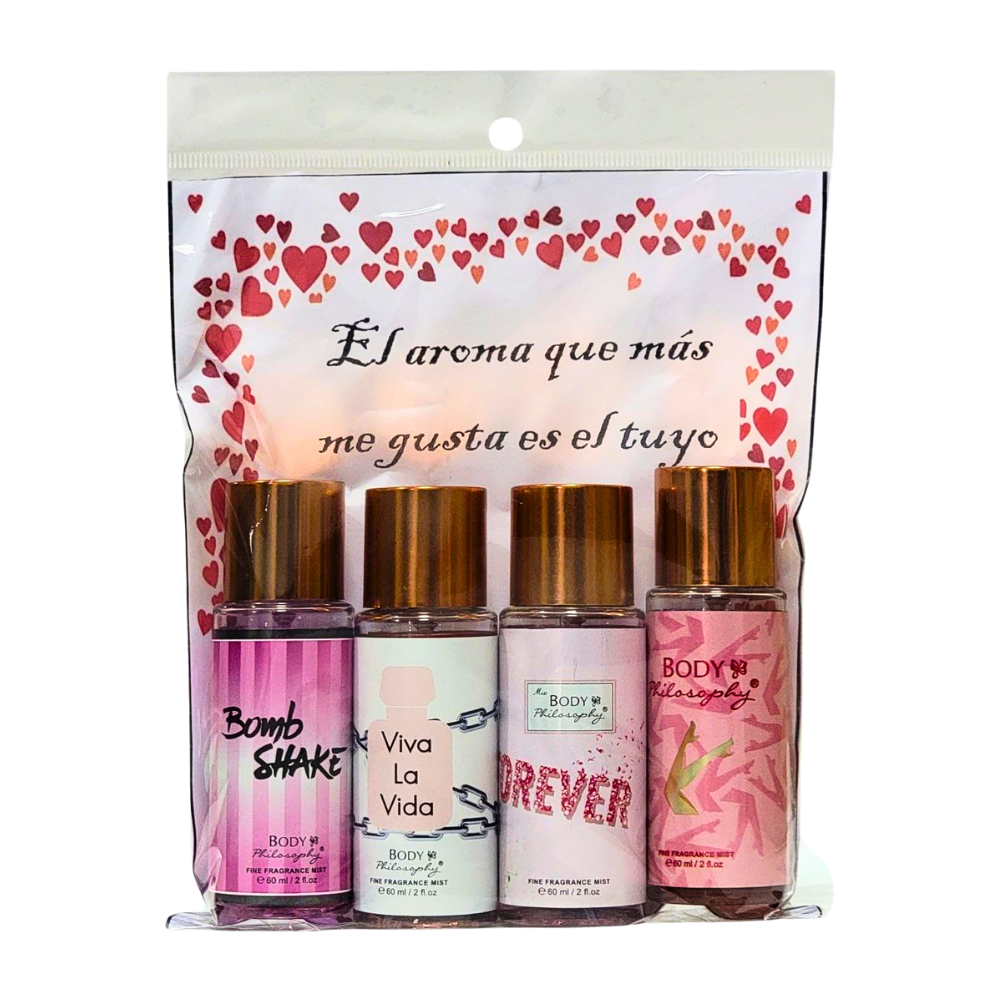 OFERTA DE 4 MINI SPLASH, 4 AROMAS DIFERENTES PARA ELLA 60MLX4 OFERTA SAN VALENTIN