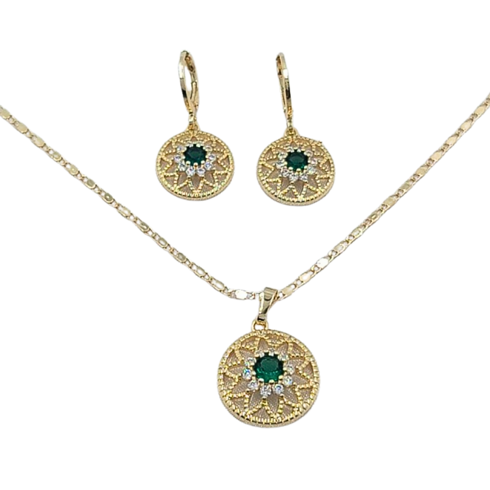 ESET1347 FORMA CIRCULO CIRCON VERDE