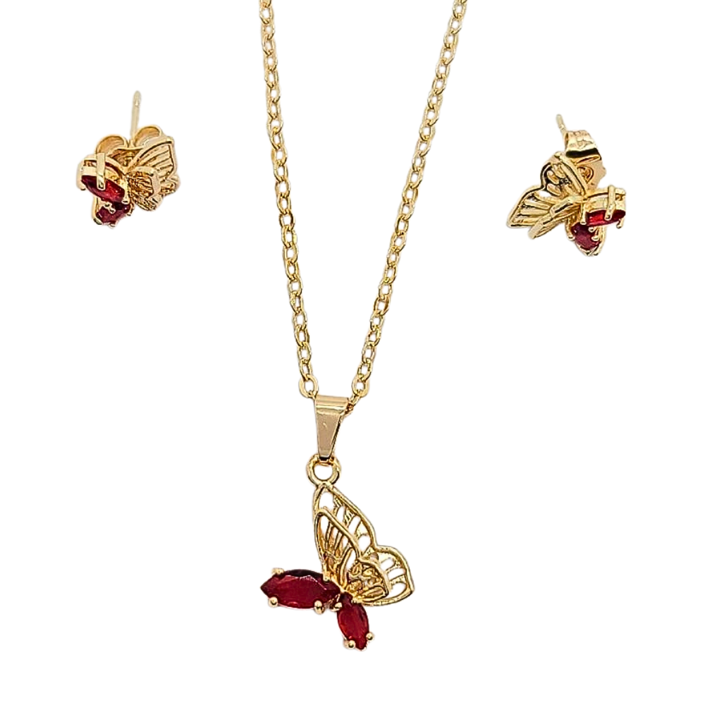 SET DE ENCHAPE CON FORMA DE MARIPOSA