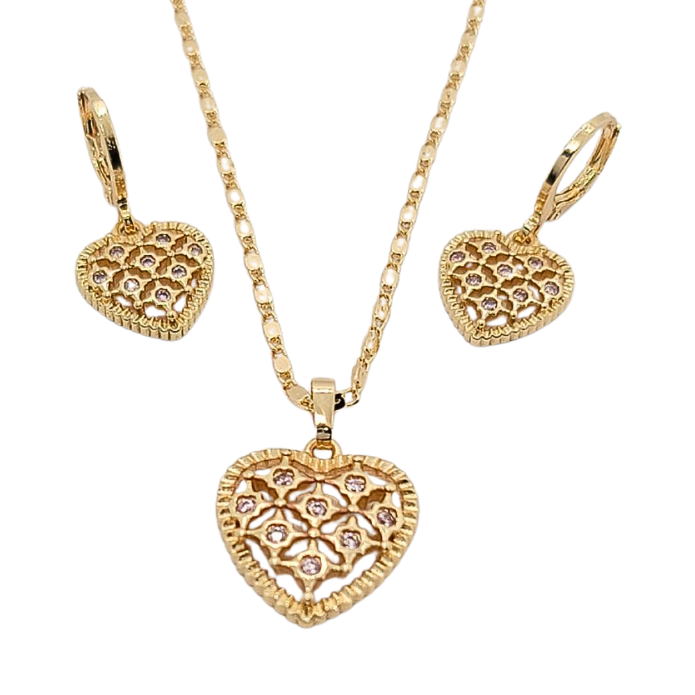 SET DE ENCHAPE CON FORMA DE CORAZON