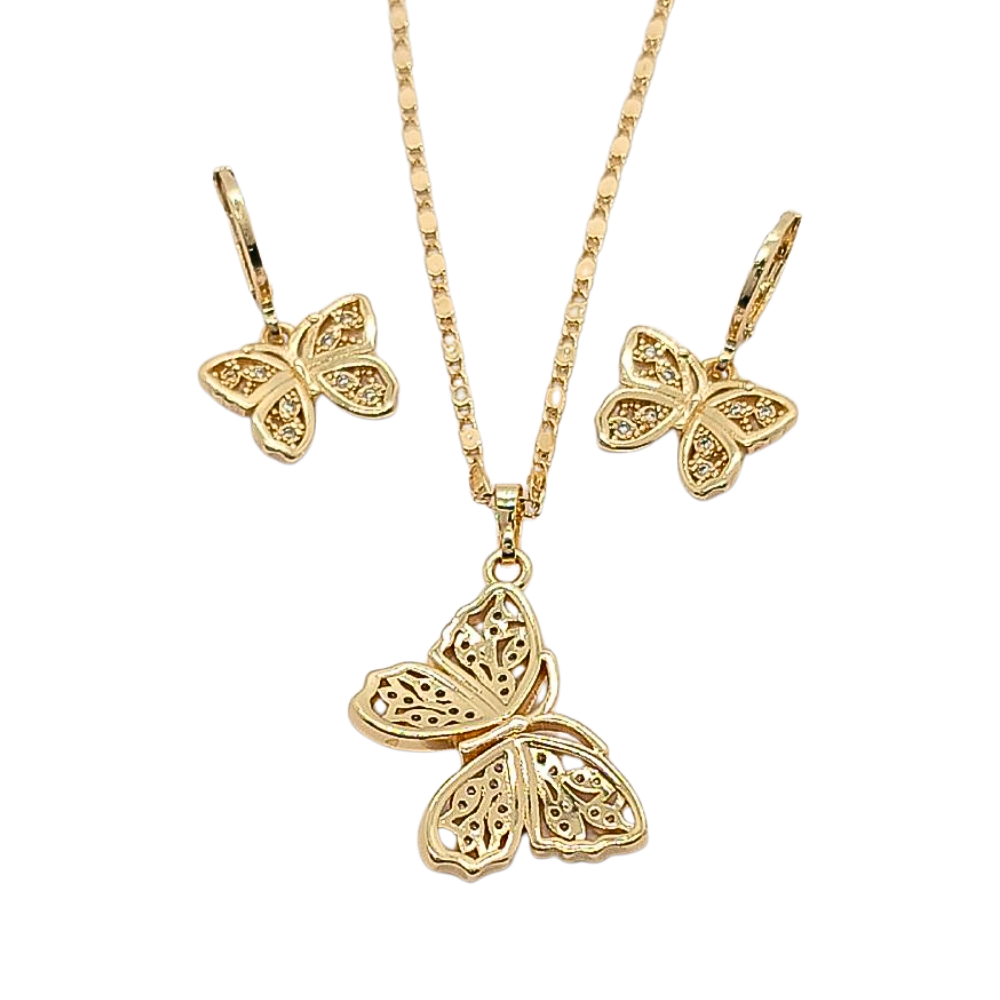 SET DE ENCHAPE CON FORMA DE MARIPOSA