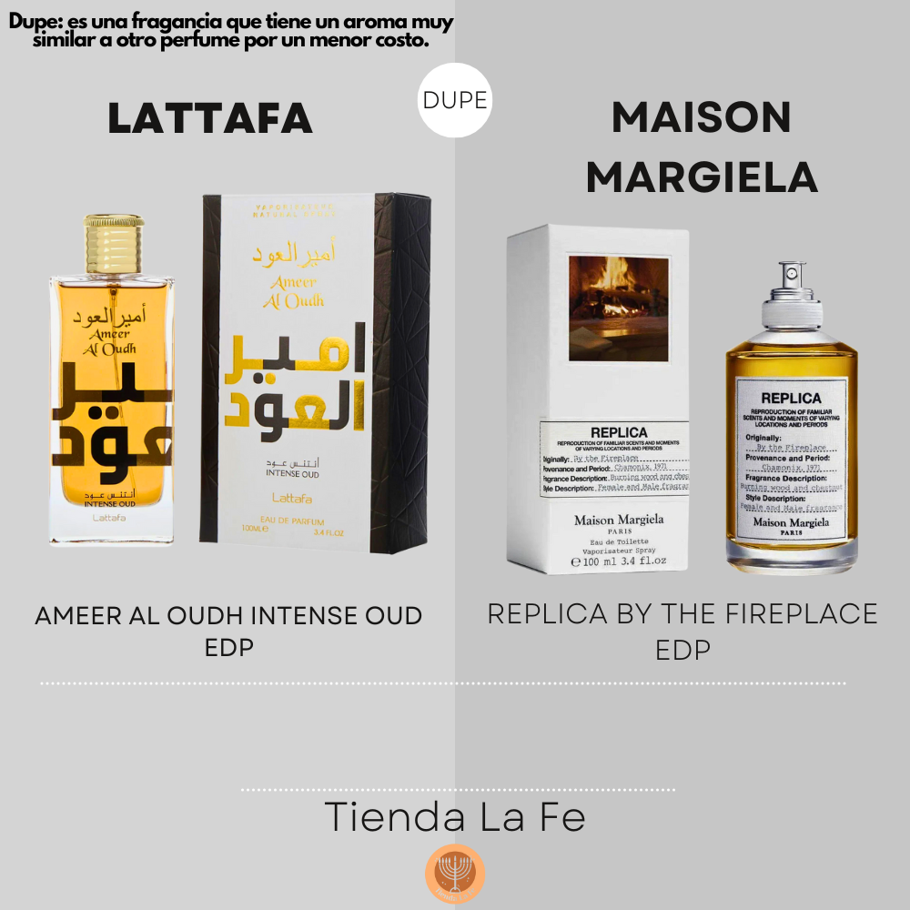 LATTAFA AMEER AL OUDH INTENSE OUD EDP 100ML (U) (DUPE MAISON MARGIELA REPLICA BY THE FIREPLACE EDP)