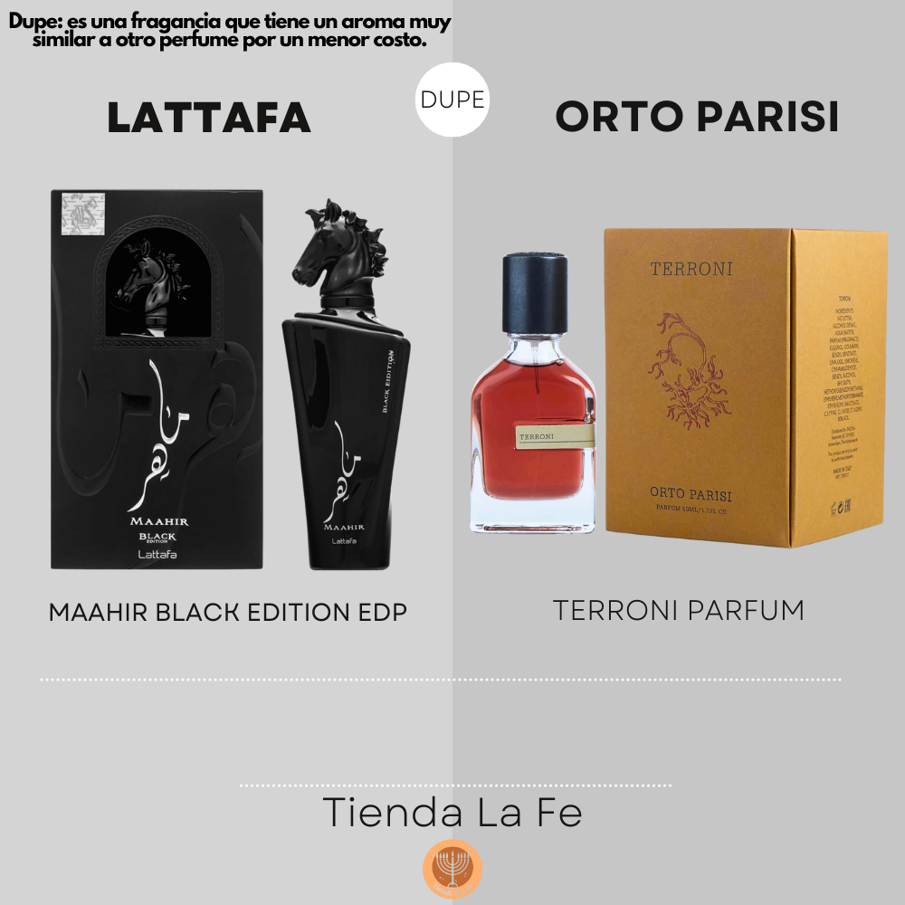 LATTAFA MAAHIR BLACK EDITION EDP 100ML (U) (DUPE ORTO PARISI TERRONI PARFUM)