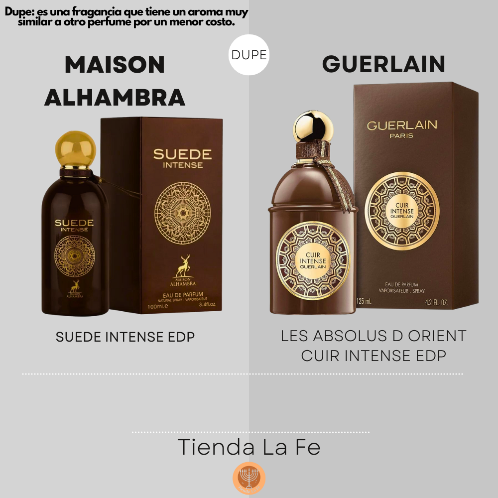 MAISON ALHAMBRA SUEDE INTENSE EDP 100ML (H) (DUPE GUERLAIN LES ABSOLUS D'ORIENT CUIR INTENSE EDP)