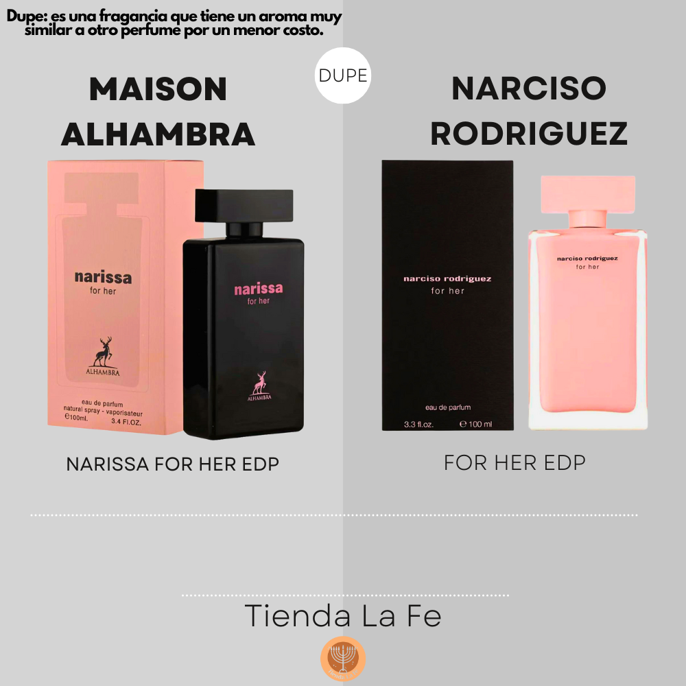 MAISON ALHAMBRA NARISSA FOR HER EDP 100ML (M) (DUPE NARCISO RODRIGUEZ FOR HER EDP)