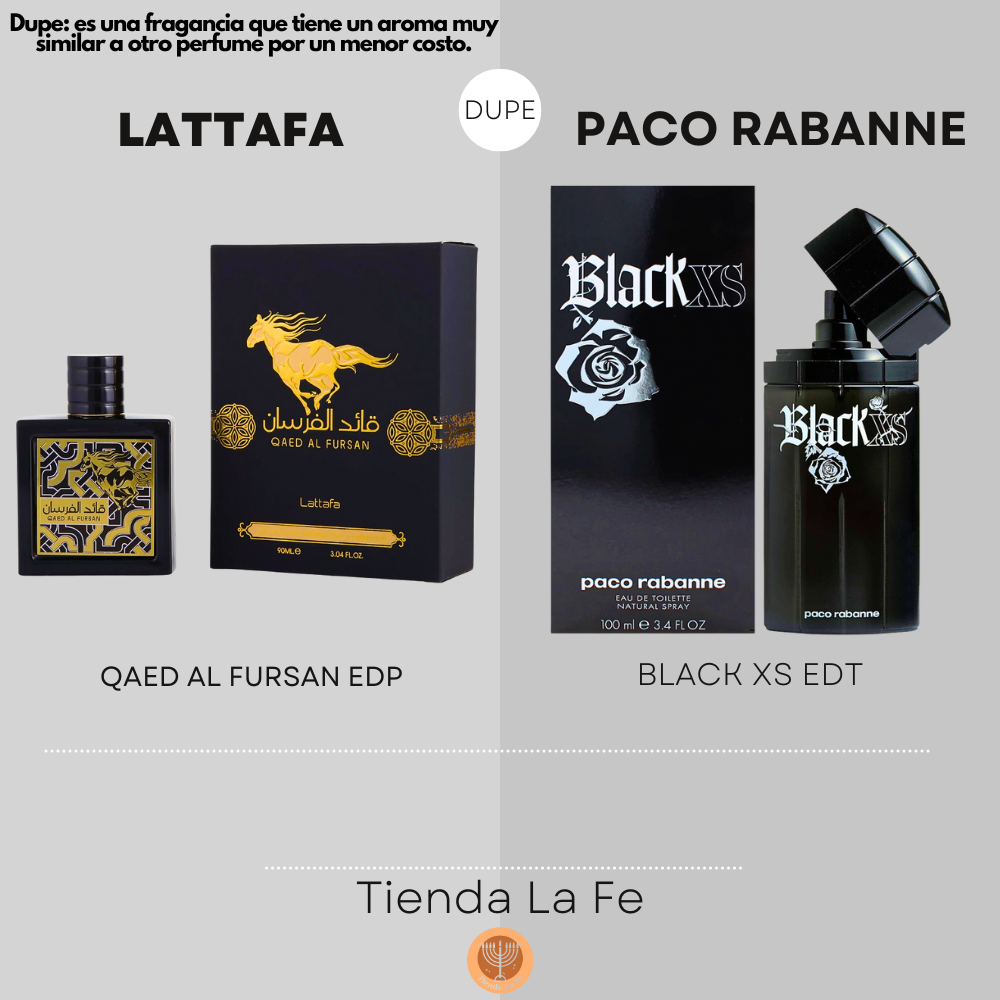 LATTAFA QAED AL FURSAN EDP 90ML (U) (DUPE PACO RABANNE BLACK XS EDT)