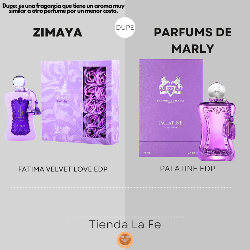 ZIMAYA FATIMA VELVET LOVE EXTRAIT DE PARFUM 100ML (M) (DUPE PARFUMS DE MARLY PALATINE EDP)