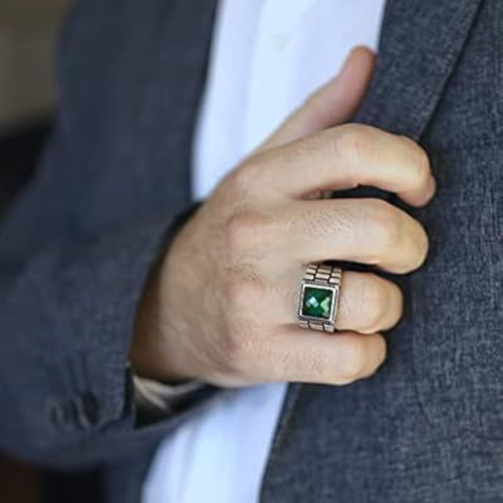 PANI2095B$11 FORMA PIEDRA VERDE