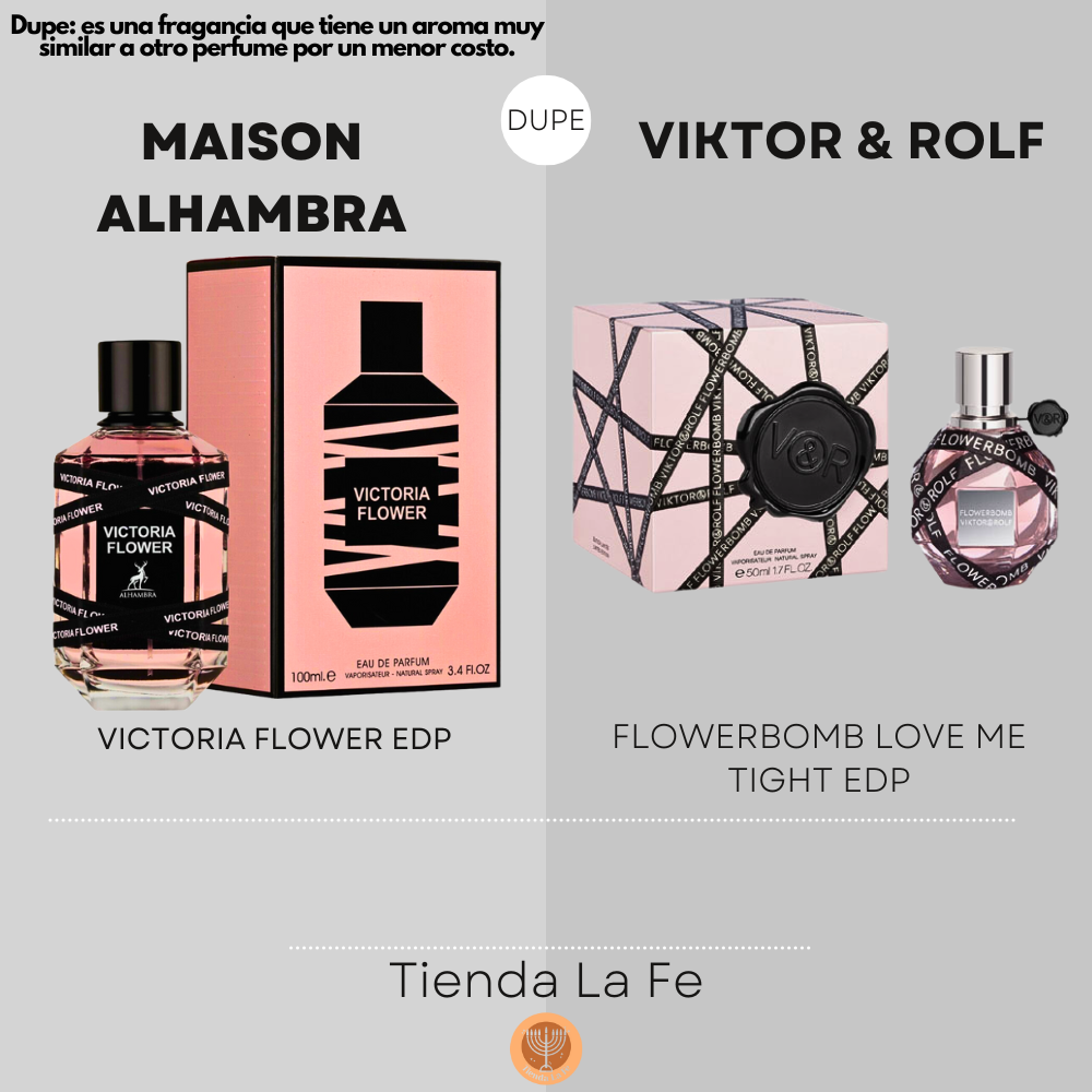 MAISON ALHAMBRA VICTORIA FLOWER EDP 100ML (M) (DUPE VIKTOR & ROLF FLOWERBOMB LOVE ME TIGHT EDP)