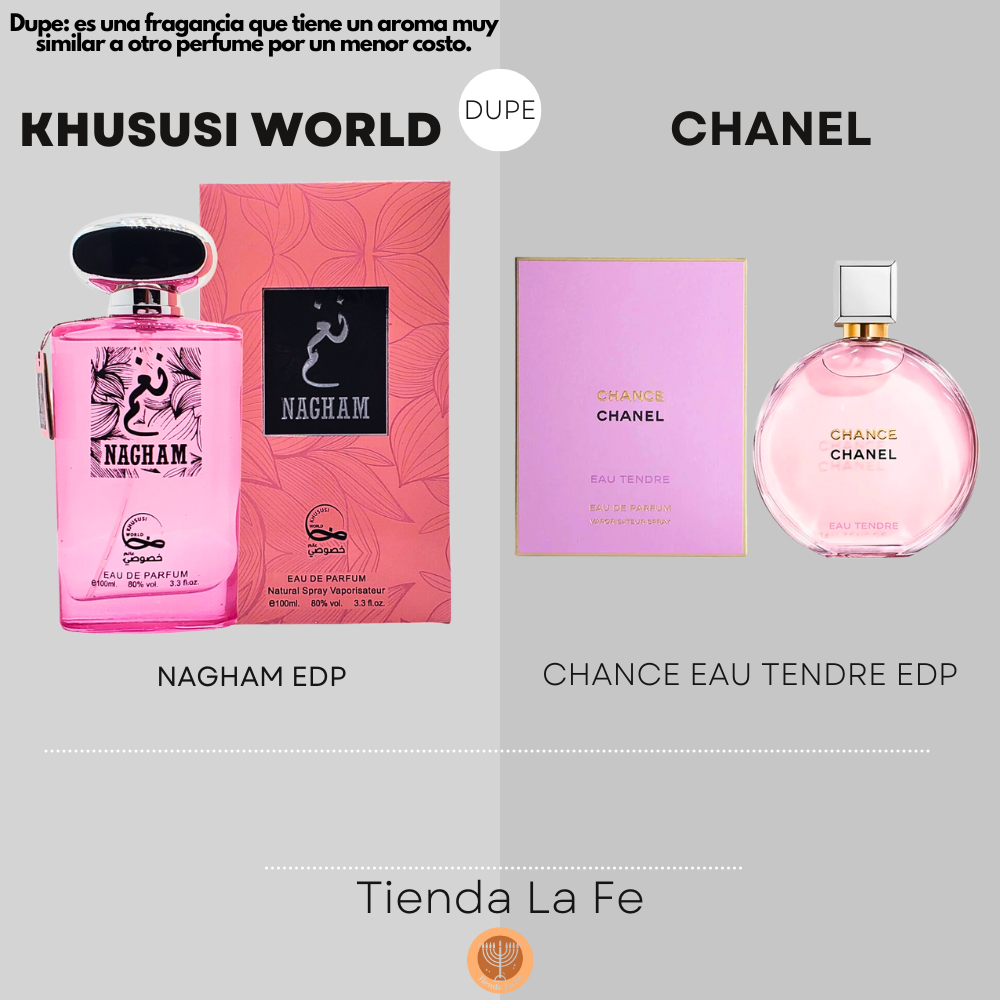 KHUSUSI WORLD NAGHAM EDP 100ML (M) (DUPE CHANEL CHANCE EAU TENDRE EDP)