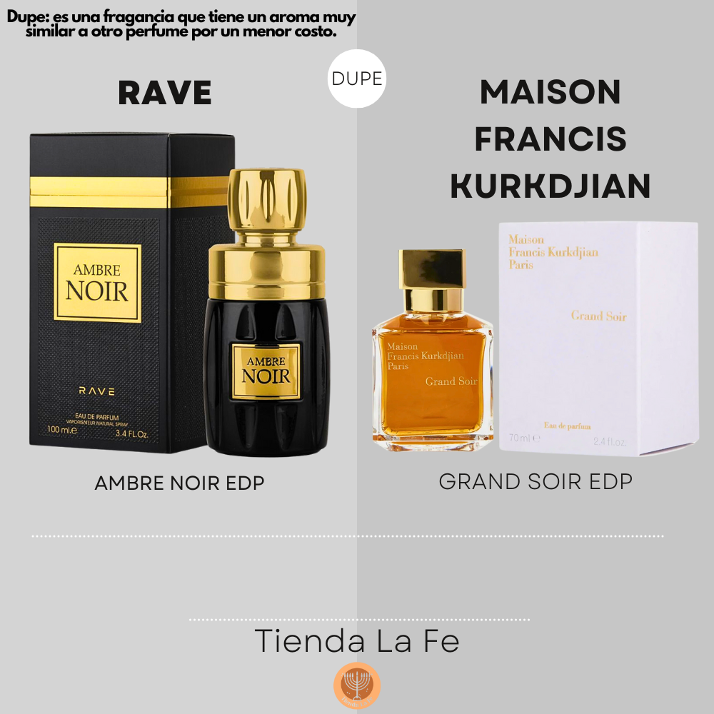 RAVE AMBRE NOIR EDP 100ML (M) (DUPE MAISON FRANCIS KURKDJIAN GRAND SOIR EDP)