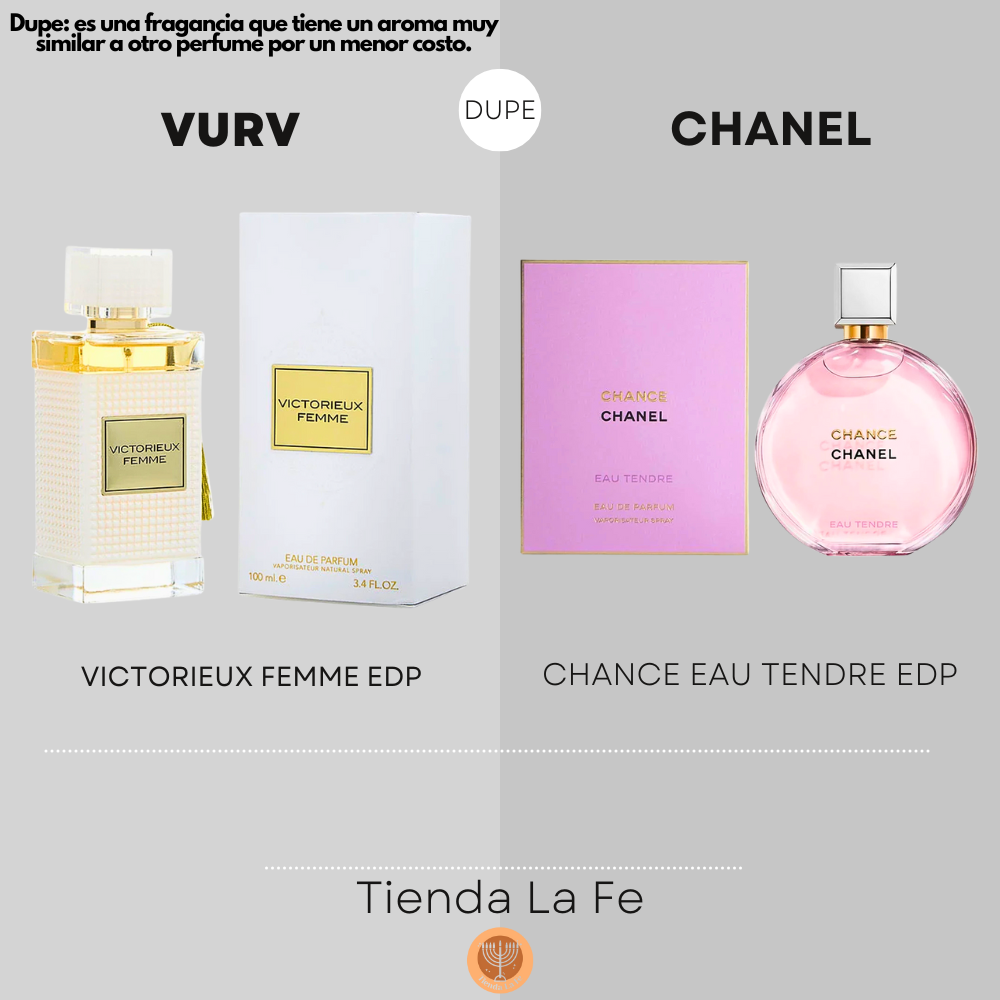 VURV VICTORIEUX FEMME EDP 100ML (M) (DUPE CHANEL CHANCE EAU TENDRE EDP)