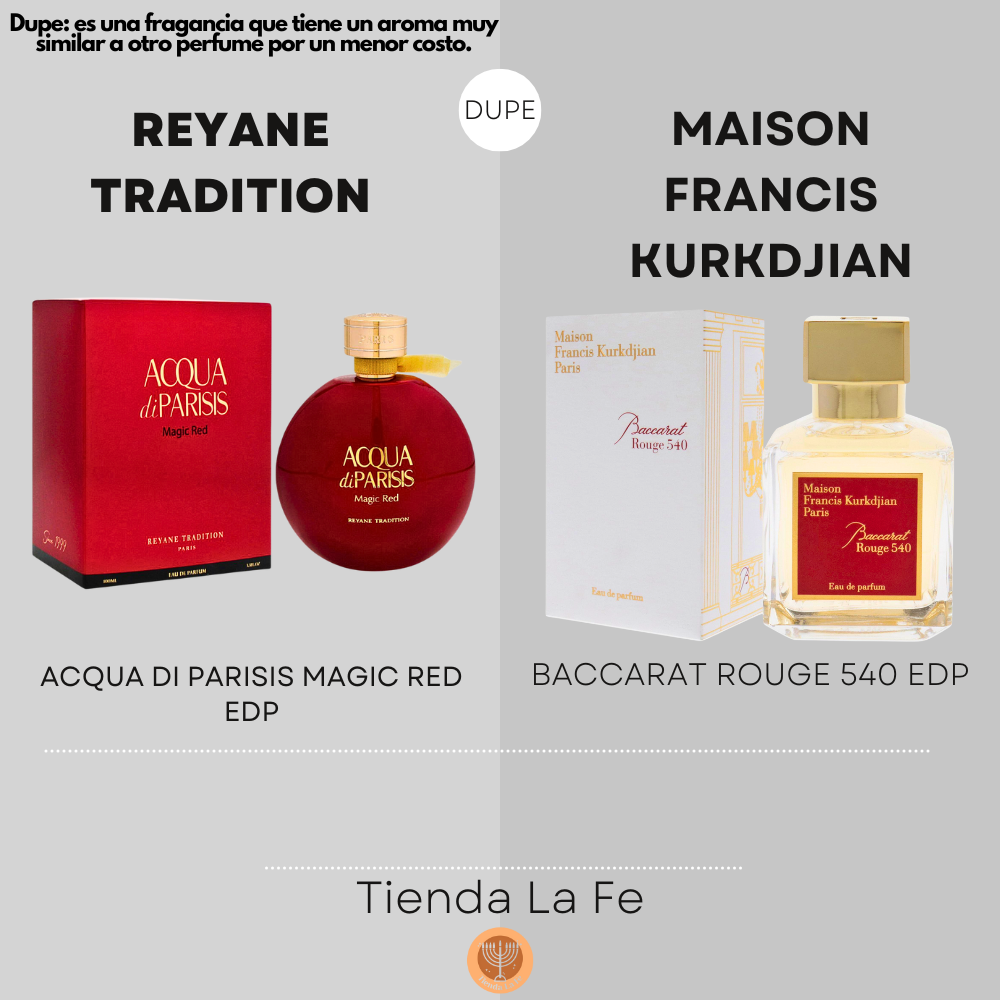 REYANE TRADITION ACQUA DI PARISIS MAGIC RED EDP 100ML (M) (DUPE MAISON FRANCIS KURKDJIAN BACCARAT ROUGE 540 EDP)