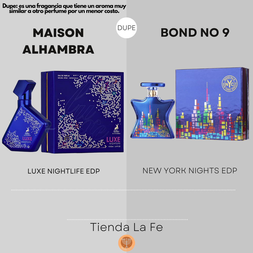 MAISON ALHAMBRA LUXE NIGHTLIFE EDP 100ML (U) (DUPE BOND NO 9 NEW YORK NIGHTS EDP)