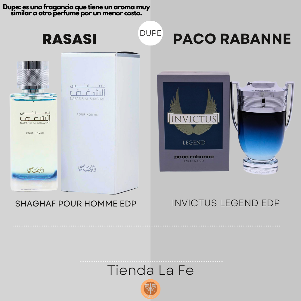 RASASI SHAGHAF POUR HOMME EDP 100ML (H) (DUPE PACO RABANNE INVICTUS LEGEND EDP)