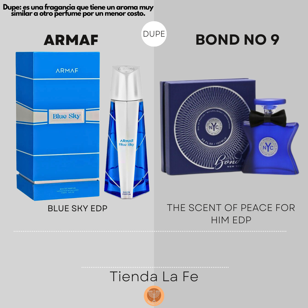 ARMAF BLUE SKY EDP 105ML (U) (DUPE BOND NO 9 THE SCENT OF PEACE FOR HIM EDP)