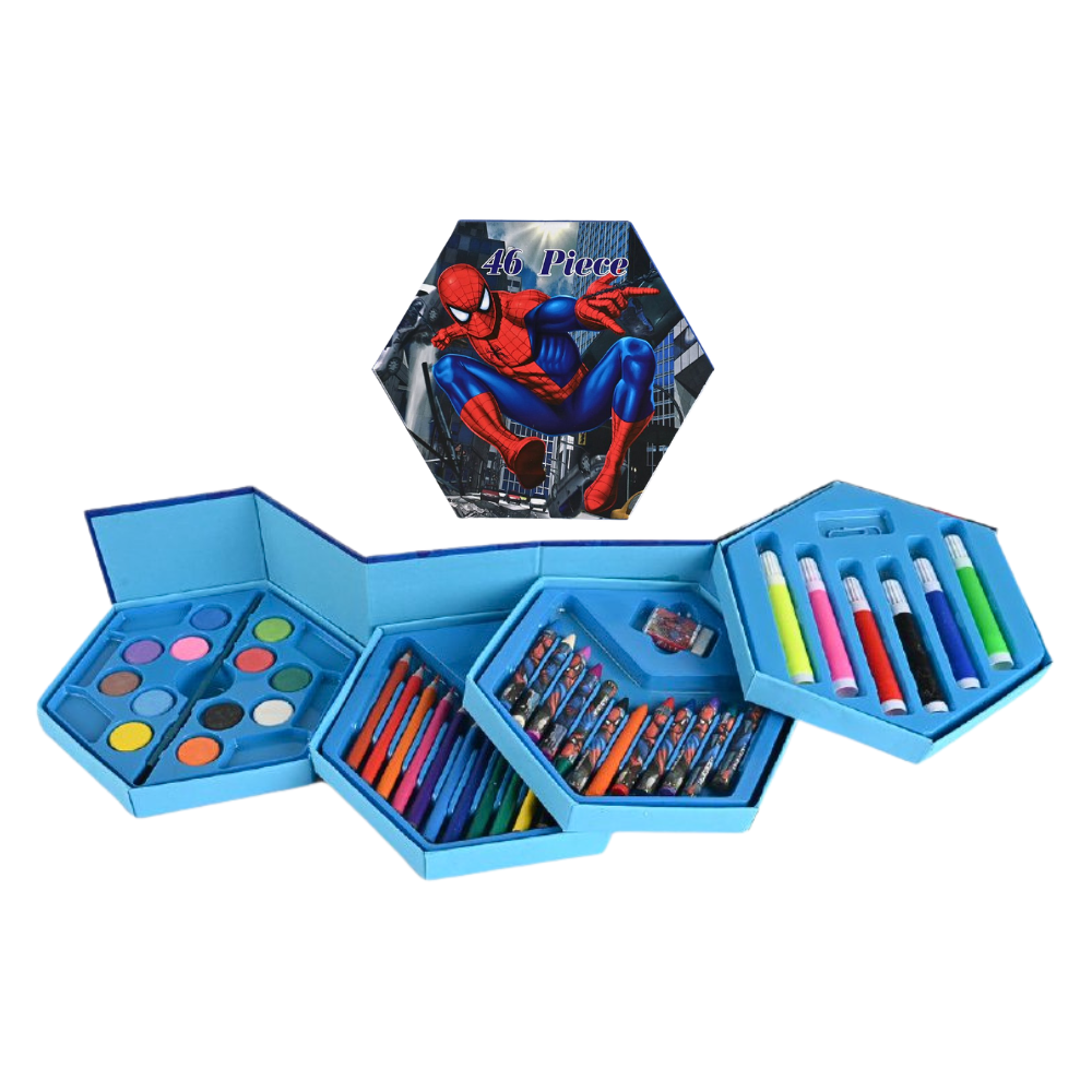ESTUCHE DE ARTE SPIDER MAN 46 PIEZAS