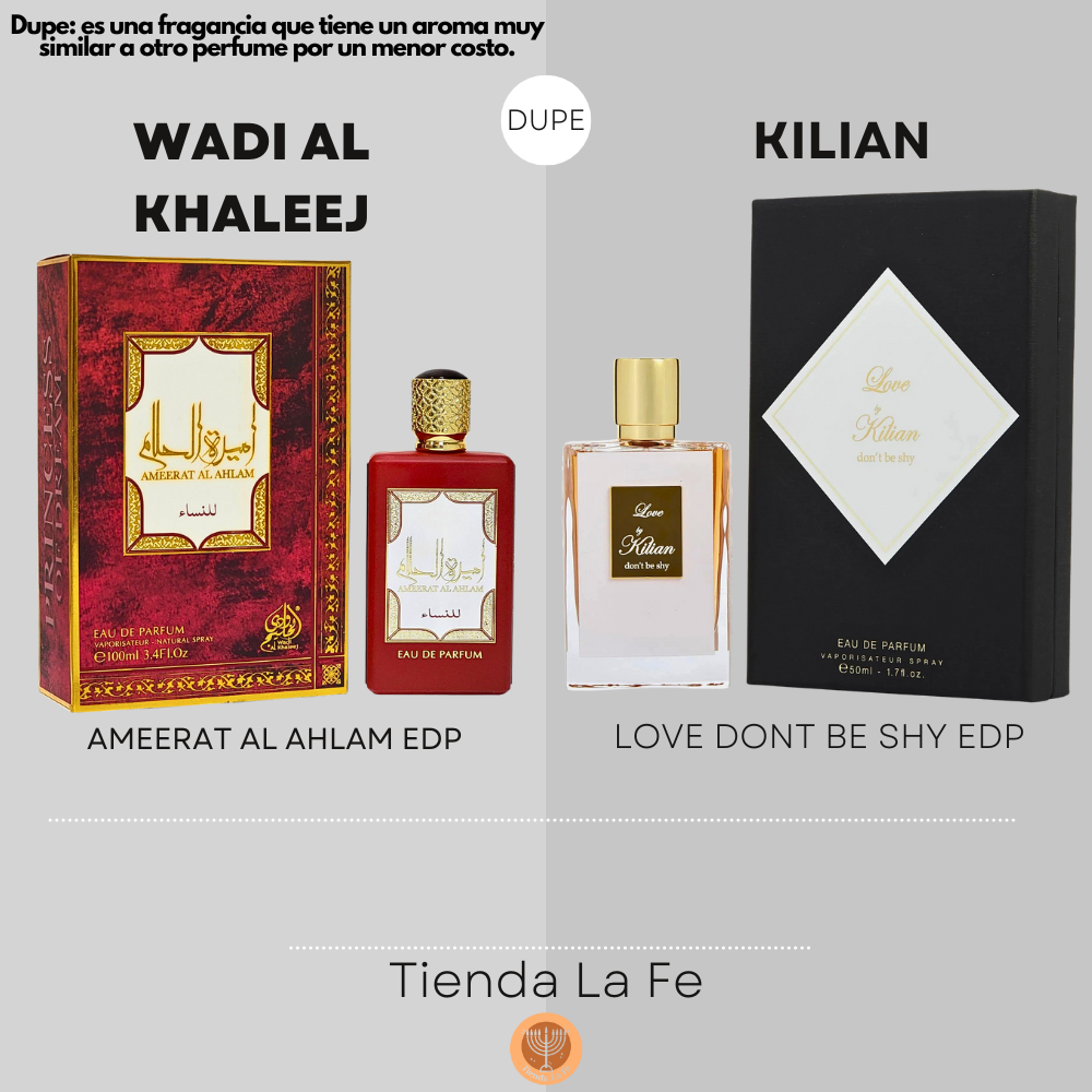 WADI AL KHALEEJ AMEERAT AL AHLAM EDP 100ML (U) (DUPE KILIAN LOVE DONT BE SHY EDP)