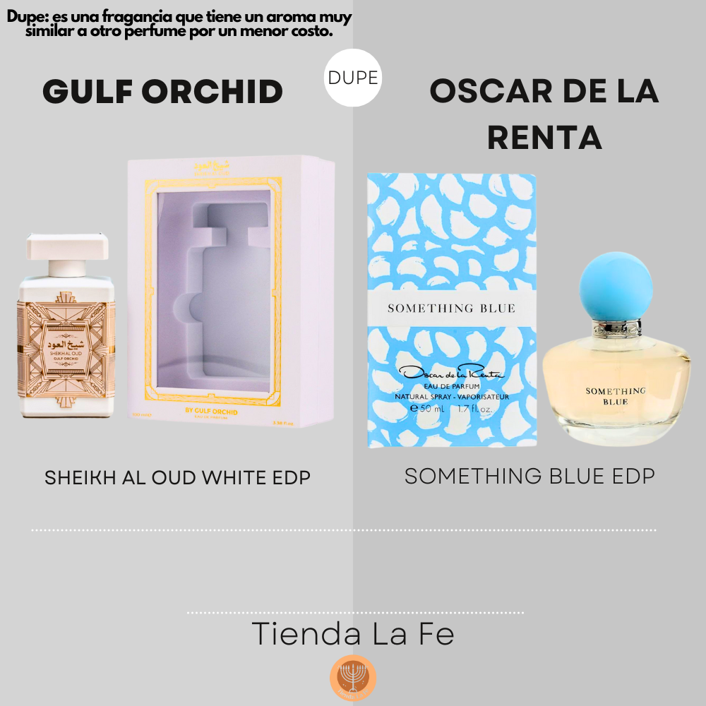 GULF ORCHID SHEIKH AL OUD WHITE EDP 100ML (U) (DUPE OSCAR DE LA RENTA SOMETHING BLUE EDP)