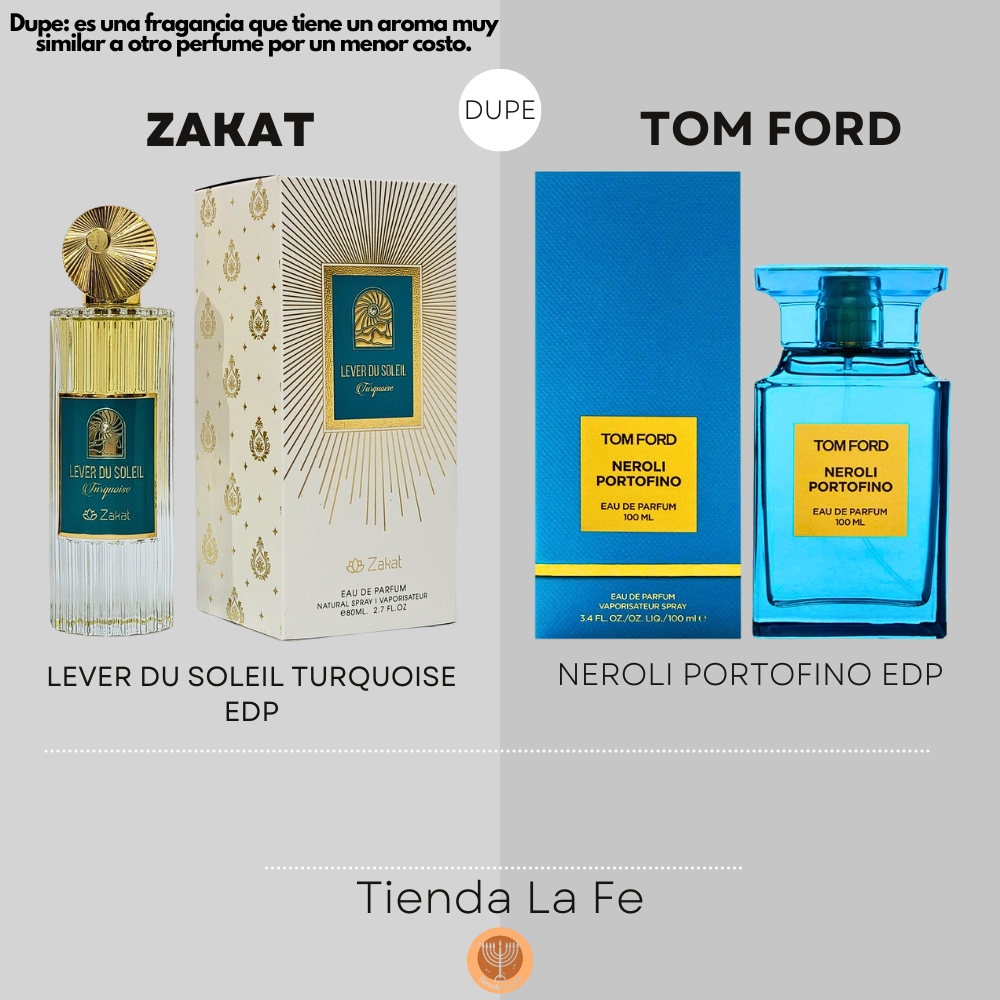 ZAKAT LEVER DU SOLEIL TURQUOISE EDP 80ML (U) (DUPE TOM FORD NEROLI PORTOFINO EDP)