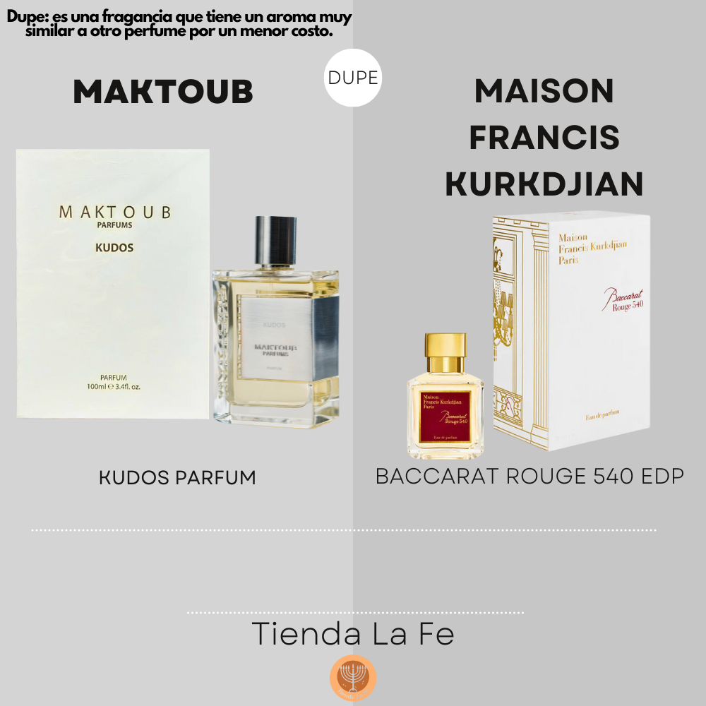 MAKTOUB KUDOS PARFUM 100ML (U) (DUPE MAISON FRANCIS KURKDJIAN BACCARAT ROUGE 540 EDP)