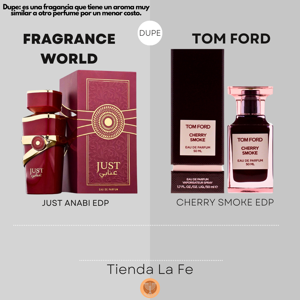 FRAGRANCE WORLD JUST ANABI EDP 100ML (U) (DUPE TOM FORD CHERRY SMOKE EDP)