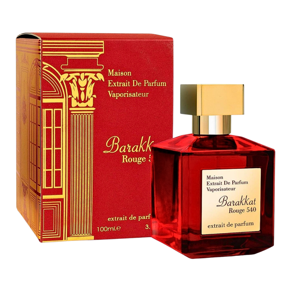FRAGRANCE WORLD BARAKKAT ROUGE 540 EDP 100ML (M) (DUPE MAISON FRANCIS KURKDJIAN BACCARAT ROUGE 540 EXTRAIT EDP)