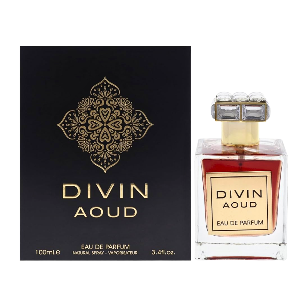 FRAGRANCE WORLD DIVIN AOUD EDP 100ML (U) (DUPE ROJA DOVE AMBER AOUD PARFUM)