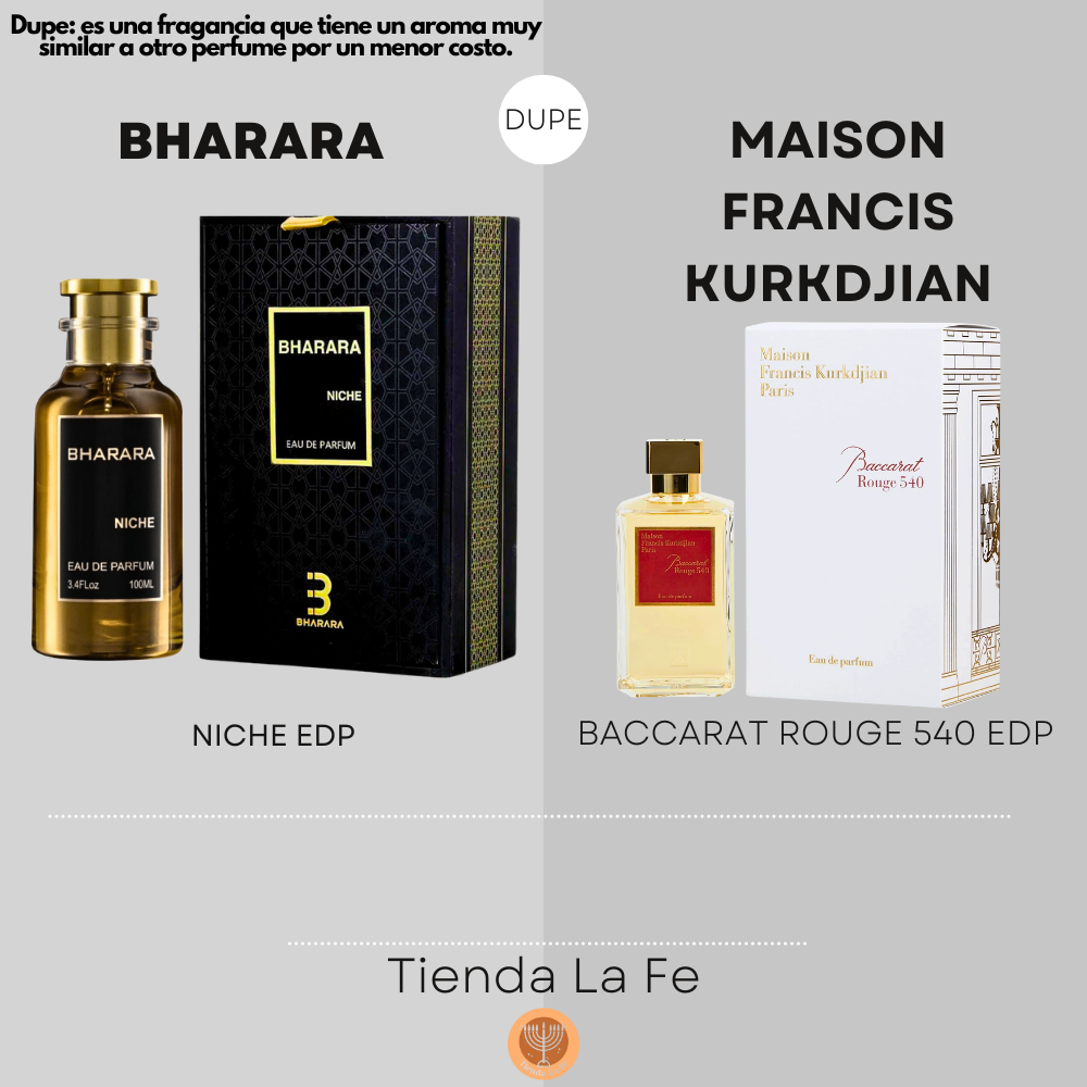 BHARARA NICHE EDP 100ML (U) (DUPE MAISON FRANCIS KURKDJIAN BACCARAT ROUGE 540 EDP)