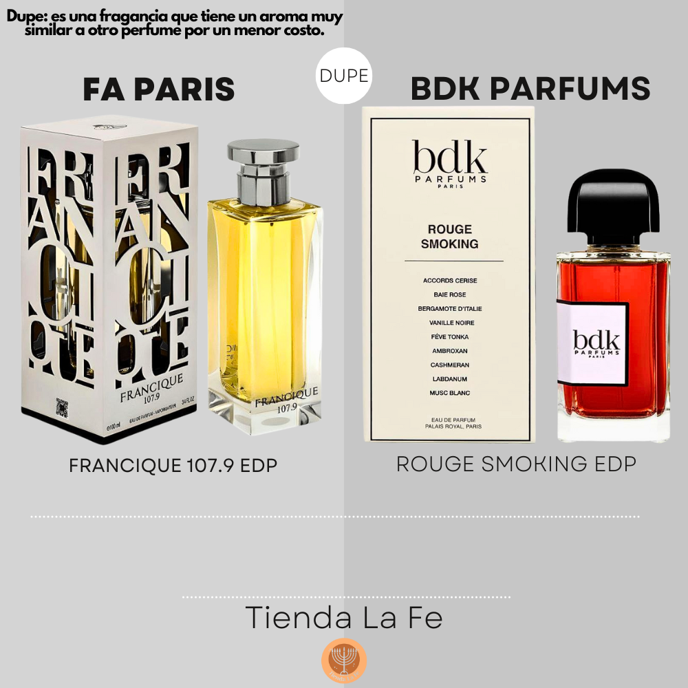 FA PARIS FRANCIQUE 107.9 EDP 100ML (U) (DUPE BDK PARFUMS ROUGE SMOKING EDP)