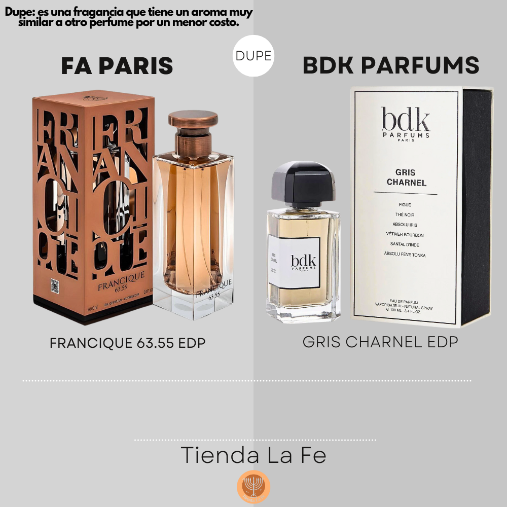 FA PARIS FRANCIQUE 63.55 EDP 100ML (U) (DUPE BDK PARFUMS GRIS CHARNEL EDP)