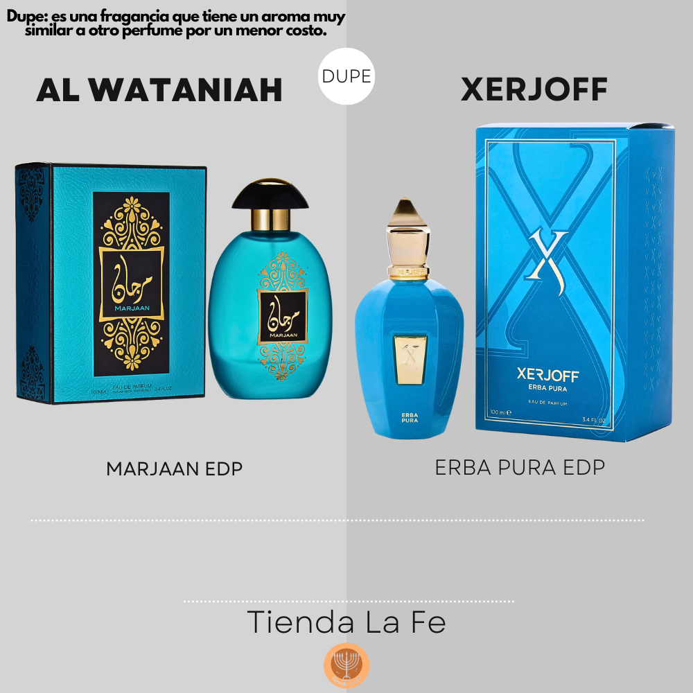 AL WATANIAH MARJAAN EDP 100ML (U) (DUPE XERJOFF ERBA PURA EDP)
