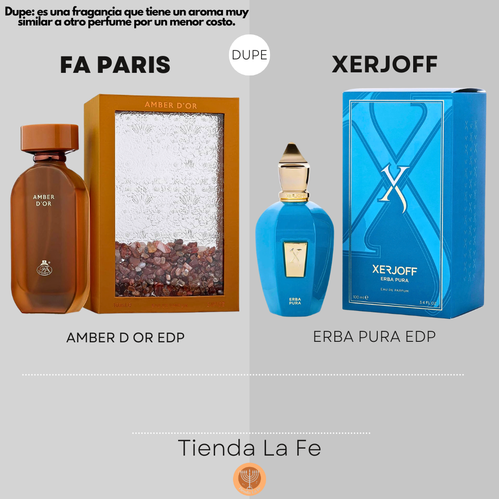 FA PARIS AMBER D OR EDP 100ML (U) (DUPE XERJOFF ERBA PURA EDP)