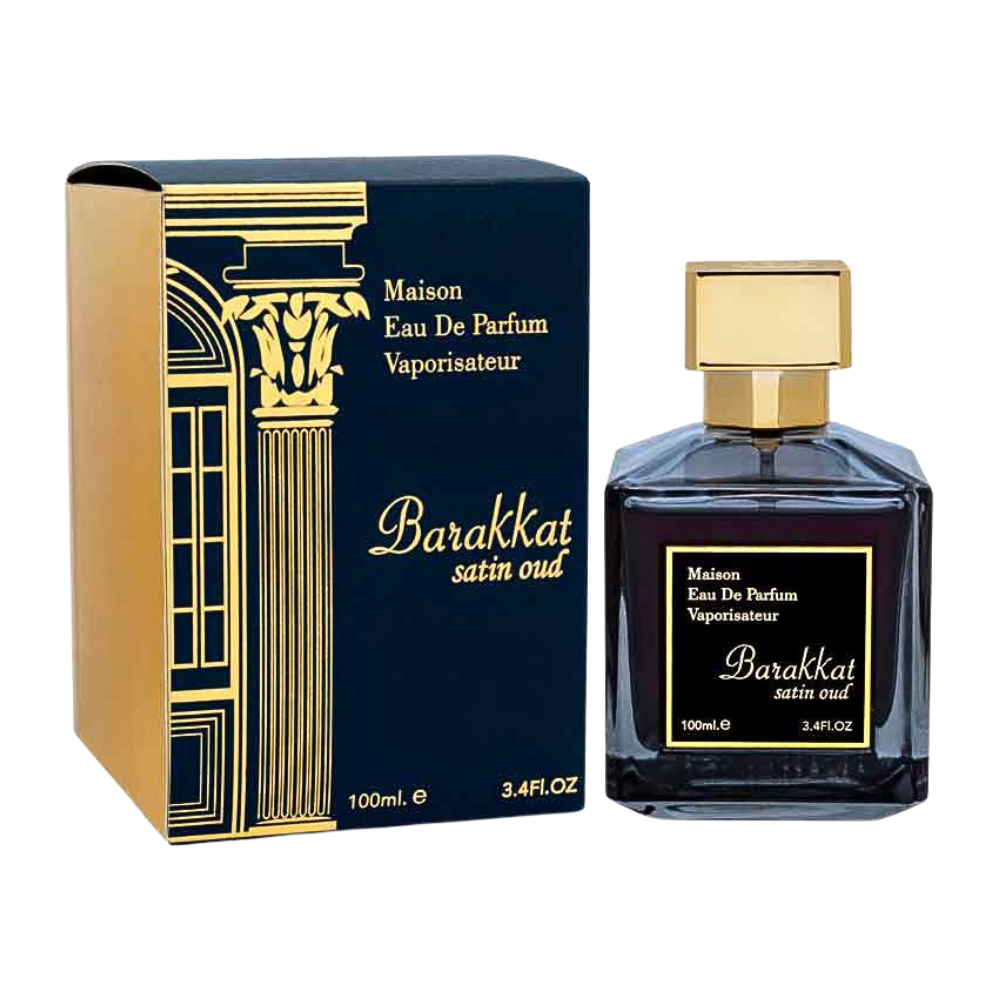 FRAGRANCE WORLD BARAKKAT SATIN OUD EDP 100ML (U) (DUPE MAISON FRANCIS KURKDJIAN OUD SATIN MOOD EDP)