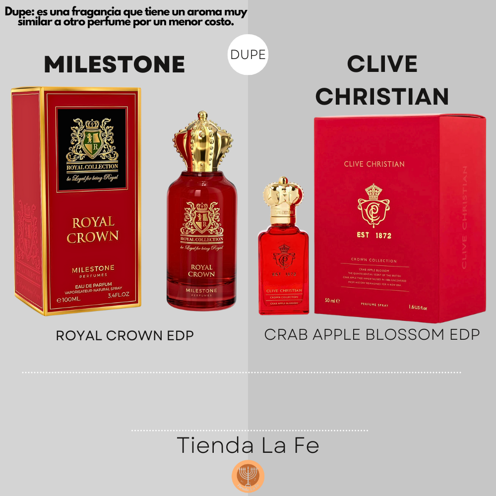 MILESTONE ROYAL CROWN EDP 100ML (U) (DUPE CLIVE CHRISTIAN CRAB APPLE BLOSSOM EDP)