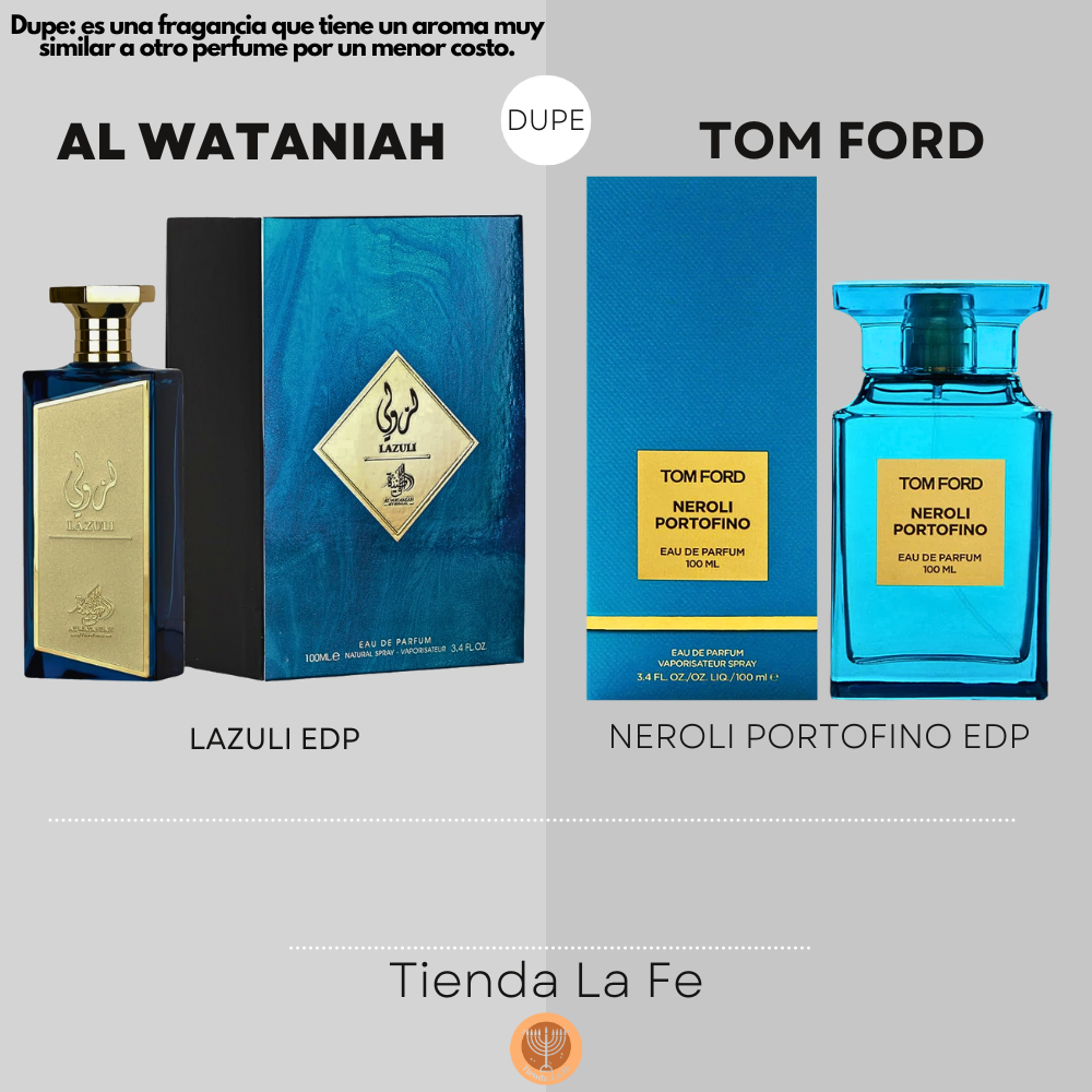 AL WATANIAH LAZULI EDP 100ML (U) (DUPE TOM FORD NEROLI PORTOFINO EDP)