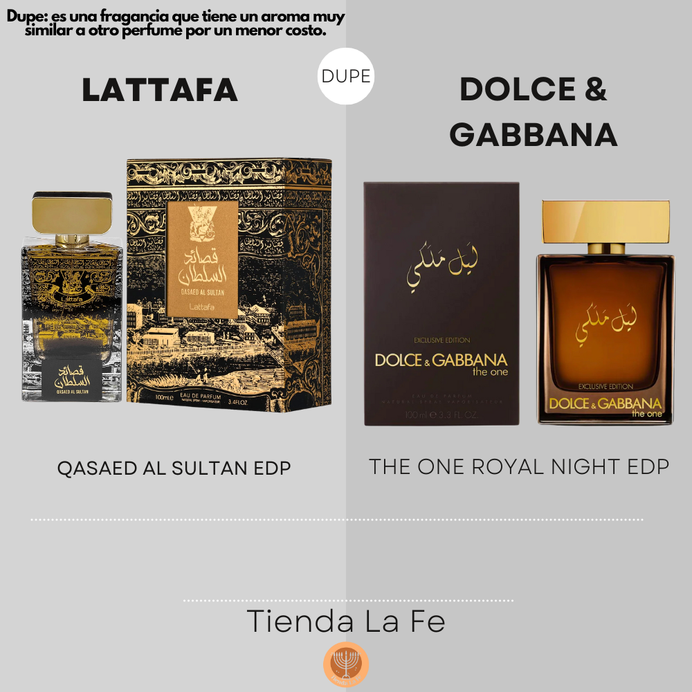 LATTAFA QASAED AL SULTAN EDP 100ML (U) (DUPE DOLCE & GABBANA THE ONE ROYAL NIGHT EDP)