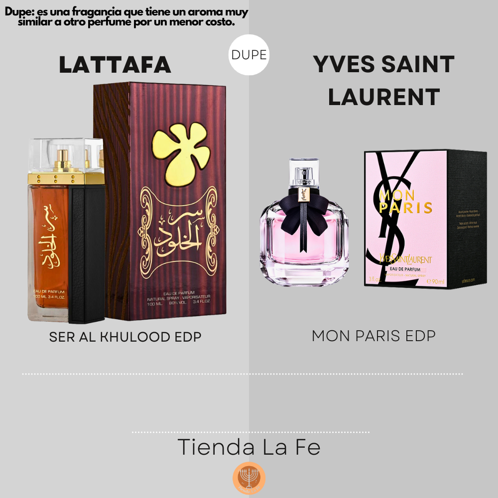 LATTAFA SER AL KHULOOD EDP 100ML (M) (DUPE YVES SAINT LAURENT MON PARIS EDP)